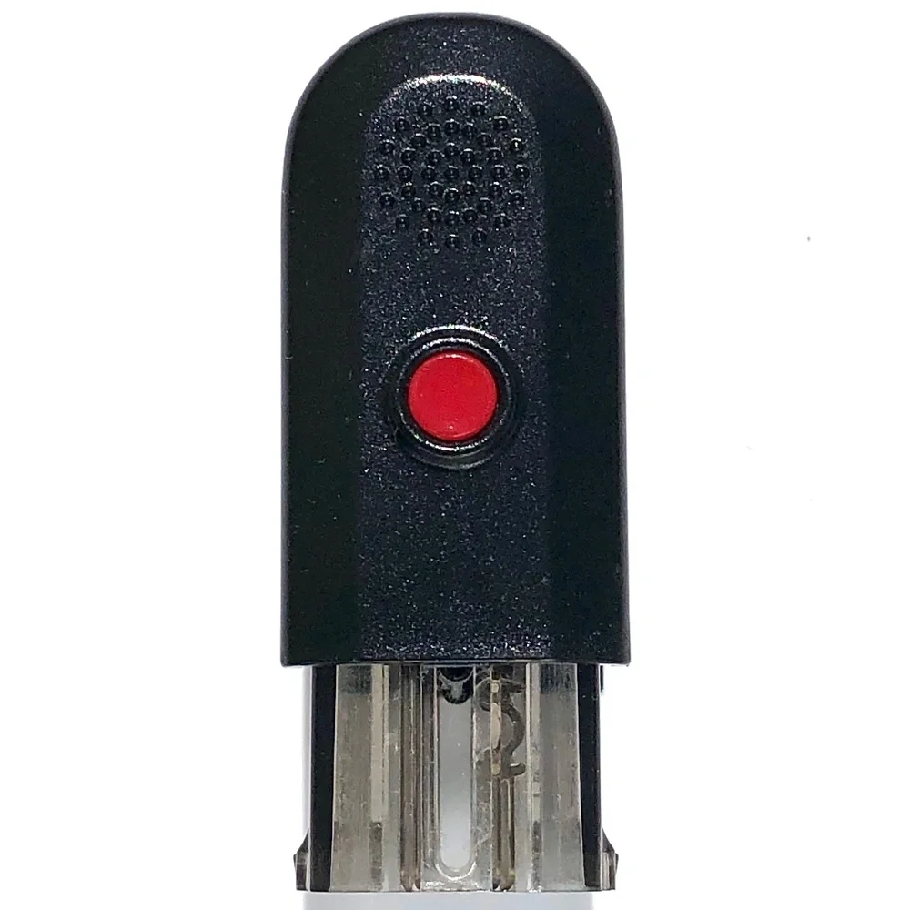 ExcelMark Media Mail Rubber Stamp Self-Inking red ink with clear stamping window